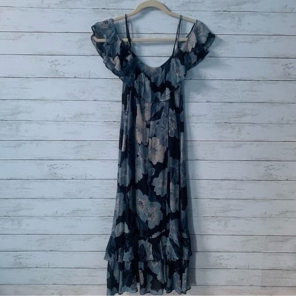 Reformation Odessa Floral Blue Midi Dress - Picture 6 of 11